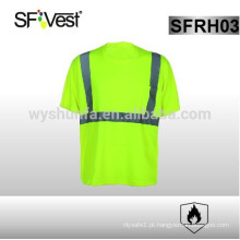 Equipamento de segurança de alta visibilidade resistente à chama t-shirt reflexivo segurança à prova de fogo T-shirt